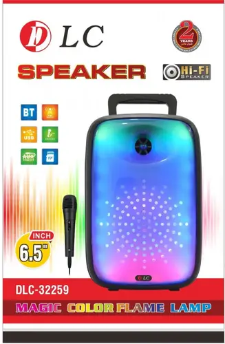DLC Bluetooth Speaker with Microphone and LED Lights, Model DLC-32259