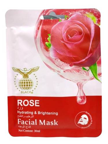 Black Rose Face Mask for Hydration and Brightening - 30ml