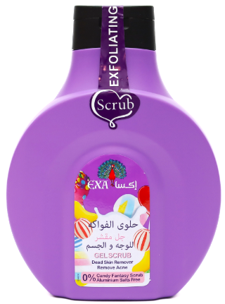 اكسا جل مقشر الوجه و الجسم حلوى الفواكه - 500 مل