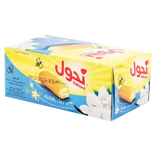 كيك نحول ميني رول بالفانيلا 12 قطعة 23 جرام