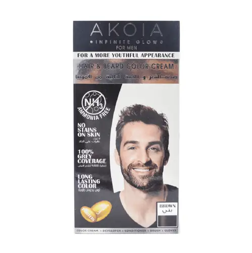 Akoya Ammonia-Free Hair and Beard Dye Brown