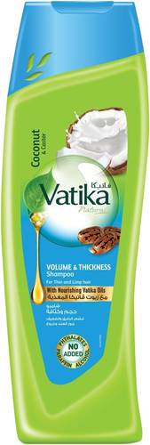 Vatika Volume & Thickness Shampoo for Fine and Weak Hair with Nourishing Vatika Oils, Coconut and Castor 400ml