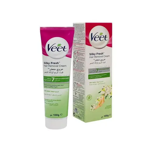 Veet Silky Fresh Refreshing Hair Removal Cream for Dry Skin - 100g