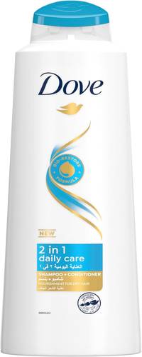 Dove 2 in 1 Shampoo and Conditioner for Daily Care and Nourishment for Dry Hair 190 ml
