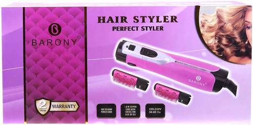 Barony Hair Styler with 2 Brushes, 1200 Watts, Model No. 2 - BHS 1010, Purple Color