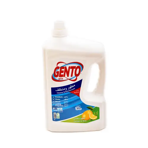 Gento Disinfectant and Cleaner for Surfaces and Floors with Lemon and Mint Scent 3 Liters
