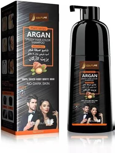 Couture Argan Rapid Hair Dye Shampoo with Argan Oil Natural Black - 400ml
