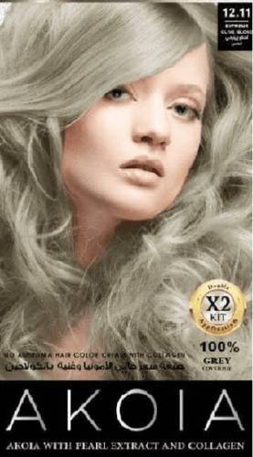 AKOiA Collagen Rich Hair Dye, Ice Olive Blonde, No. 12.11