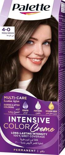 Palette Intensive Cream Hair Color, Medium Brown, No. 0-4