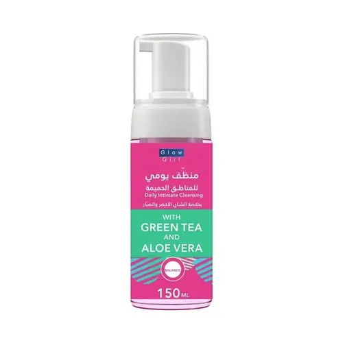 Glow Girl Daily Intimate Cleanser with Green Tea and Aloe Vera Extract - 150ml
