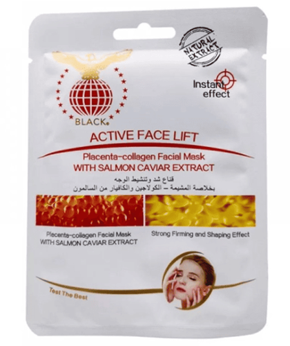 Black Face Firming and Revitalizing Mask with Placenta Extract, Collagen and Caviar - 30g