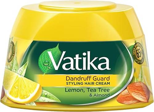 Vatika Hair Styling and Anti-Dandruff Cream with Lemon, Tea Tree and Almond Extracts 140 ml