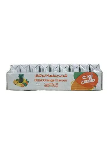 Top Max Orange Flavored Drink, 18 x 125ml Carton