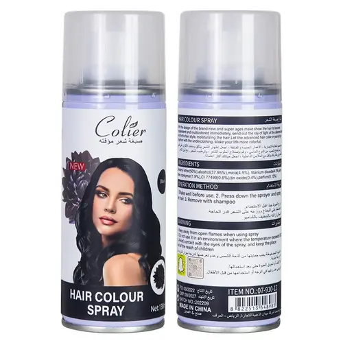 Collier Temporary Hair Color Spray Flaxen Black 138ml