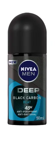 NIVEA Deep Black Carbon Beat Deodorant for Men - 50ml