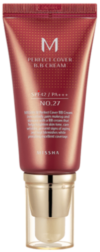 ميشا إم بيرفكت كفر بي بي كريم مع واقي شمس SPF 42 رقم 27 لون هوني بيج - 50 مل