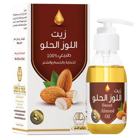 وادي النحل زيت اللوزالحلو للعناية بالجسم و الشعر - 125مل
