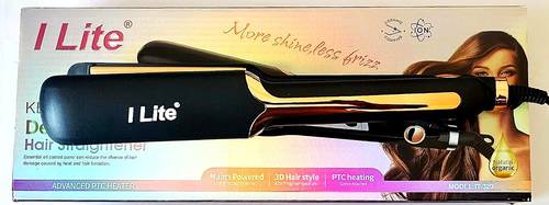 i-Lite Women's Hair Straightener with Ceramic Coated Plates, Fast Heating, Portable, Black Color IT-329