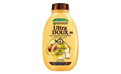Garnier Ultra Doux Nourishing Shampoo with Avocado Oil and Shea Butter for Very Dry or Frizzy Hair 400 ml