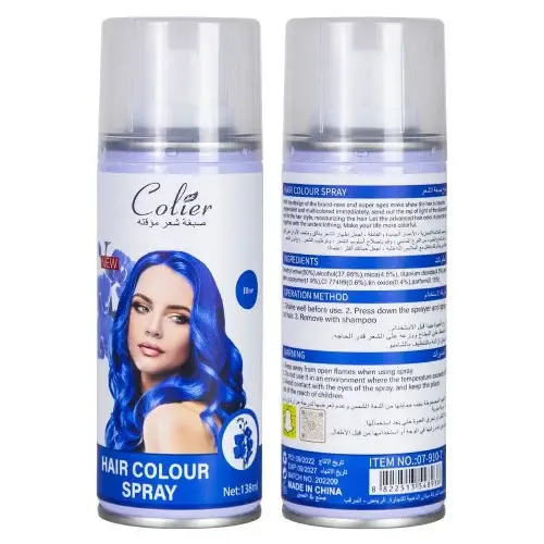 Collier Temporary Hair Color Spray, Flax Blue, 138 ml