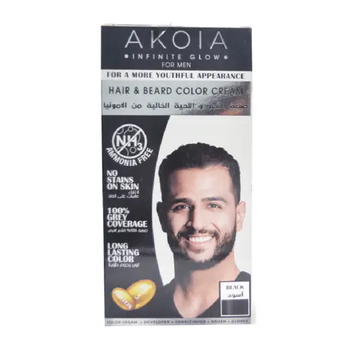Akoya Ammonia-Free Hair and Beard Dye Black