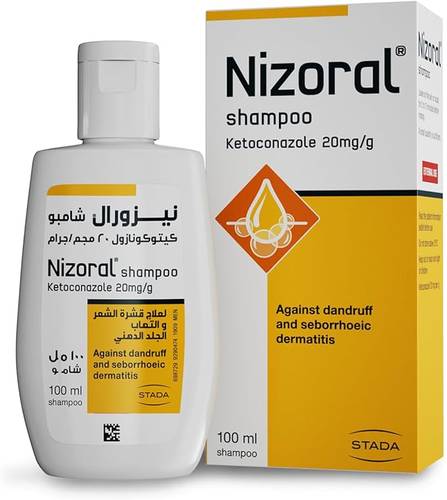 Nizoral Anti-Dandruff Shampoo, for the treatment of dandruff and seborrheic dermatitis, a medicated shampoo that treats the fungi that cause dandruff, exfoliates the scalp and removes flakes, 100 ml