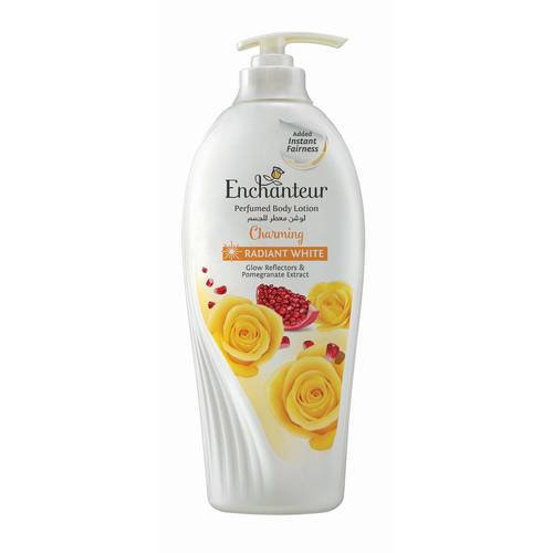 Enchanteur Radiant White Perfumed Body Lotion with Glow Reflectors and Pomegranate Extract - 500ml