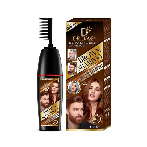 Dr. Davey Easy-to-Use Hair Dye Shampoo Brown 200ml