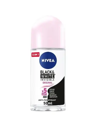 Nivea Black & White Invisible Original Roll On Deodorant for Women - 50 ml