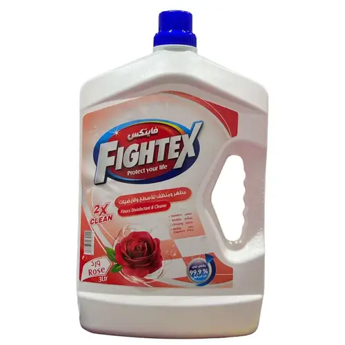 FIGHTEX Disinfectant and Cleaner for Surfaces and Floors with Rose Scent 3 Liters