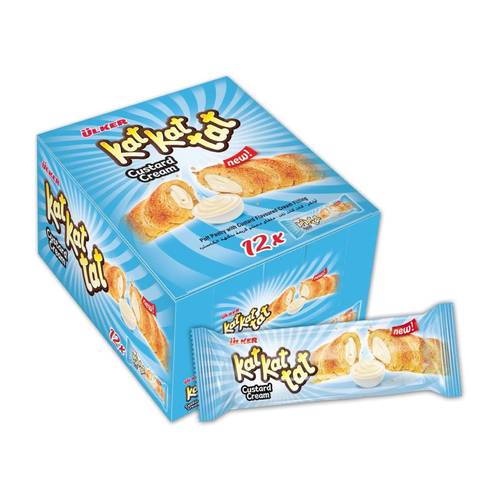 Kat Kat Ulker Cream Filled Custard Flavored 12 Pieces 24g