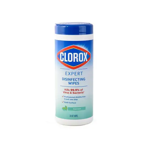 Clorox Expert Disinfecting Wipes for Hard Surfaces, 30 Wipes