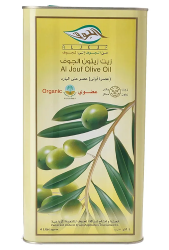 الجوف زيت زيتون عضوي بكر ممتاز - 4 لتر