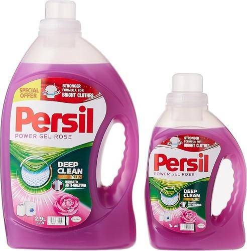 Persil Power Gel Laundry Detergent with Deep Cleaning Technology, Rose Scent, 2.9L + 1L