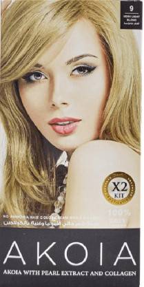 Akoia Collagen  Rich Hair Dye, Very Light Blonde No. 9