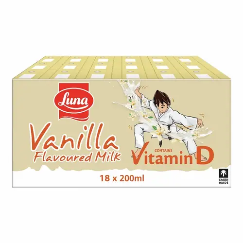 Luna Vanilla Flavored Milk Carton 18 pieces * 200 ml