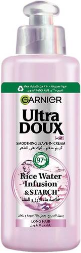Garnier Ultra Doux Smoothing Cream with Rice Water and Starch for Long Hair 200ml