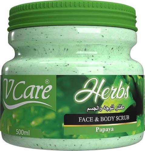 VCare مقشر للوجه و الجسم بخلاصة البابايا و الاعشاب - 500 مل