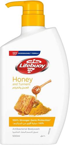 Lifebuoy Antibacterial Body Wash with Honey and Turmeric - 500ml