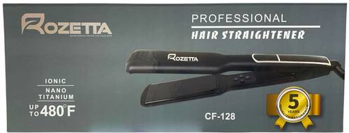 Rosetta Ionic Hair Straightener with Nano Titanium Plates, Model No. CF-128