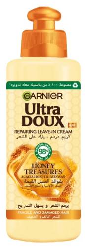 Garnier Ultra Doux Honey Repairing Cream with Acacia Honey and Beeswax for Damaged and Split Hair 200ml