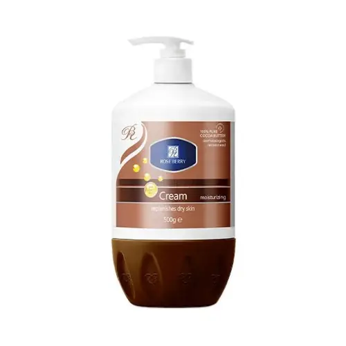 Rose Berry Nourishing Moisturizing Cream for Dry Skin with Cocoa Butter - 500ml
