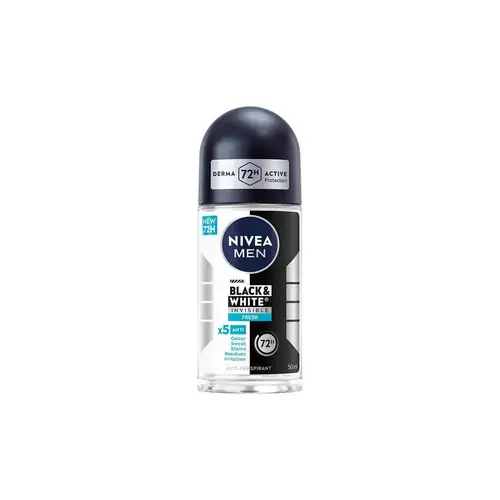 NIVEA Invisible White & Black Refreshing Roll-On Deodorant - 50