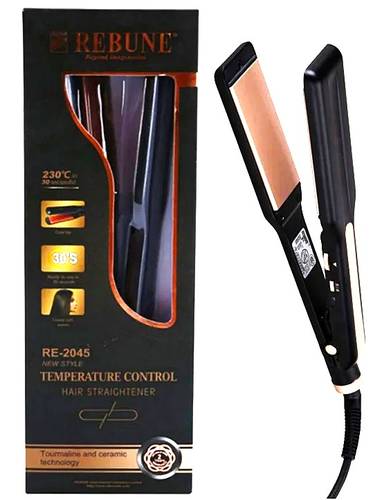REBUNE Hair Straightener with Tourmaline and Ceramic Technology, Model No. RE-2044