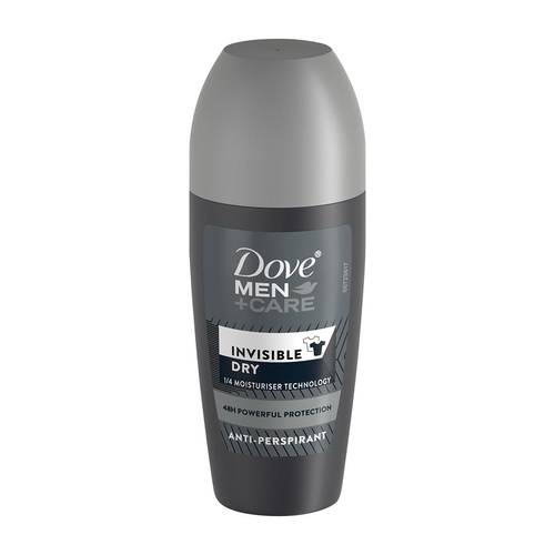 Dove Men Invisible Dry Roll-On Deodorant, Up to 48 Hour Protection - 50ml