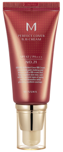 ميشا إم بيرفكت كفر بي بي كريم مع واقي شمس SPF 42 رقم 21 لون لايت بيج - 50 مل