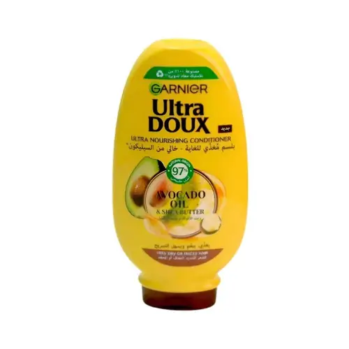 Garnier Ultra Doux Nourishing Conditioner with Avocado Oil and Shea Butter for Very Dry or Frizzy Hair 360 ml