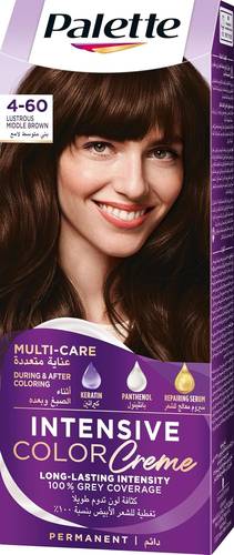 Palette Intensive Cream Hair Color, Medium Glossy Brown, No. 60-4