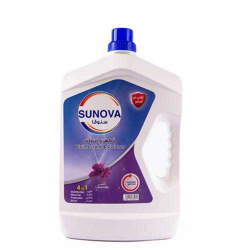 SUNOVA Disinfectant and Cleaner for Surfaces and Floors with Lavender Scent 3 Liters