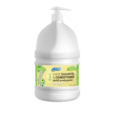 Elsada 2 in 1 Shampoo and Conditioner for Thicker, Stronger Hair with Apple - 3.7 Liters